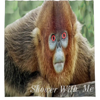 Shower With Me Monkey Shower Curtain