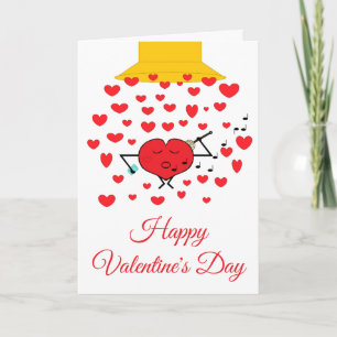 Shower You with Love White Valentine's Edition Card