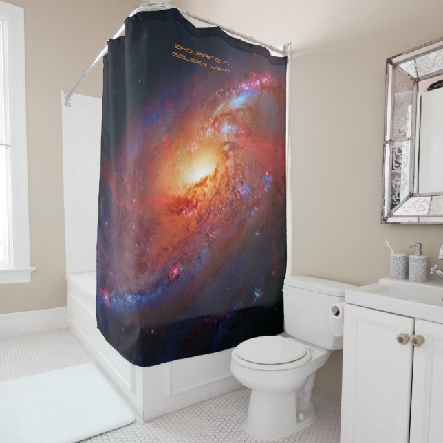 Showering in Galaxy Light to Feel Refreshed Shower Curtain (In Situ)