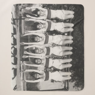Showgirls on monkey bars, playful design. sherpa blanket