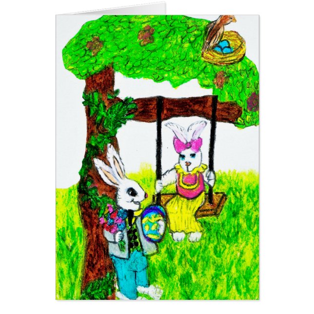 SHOWING BUNNY LOVE card (Front)