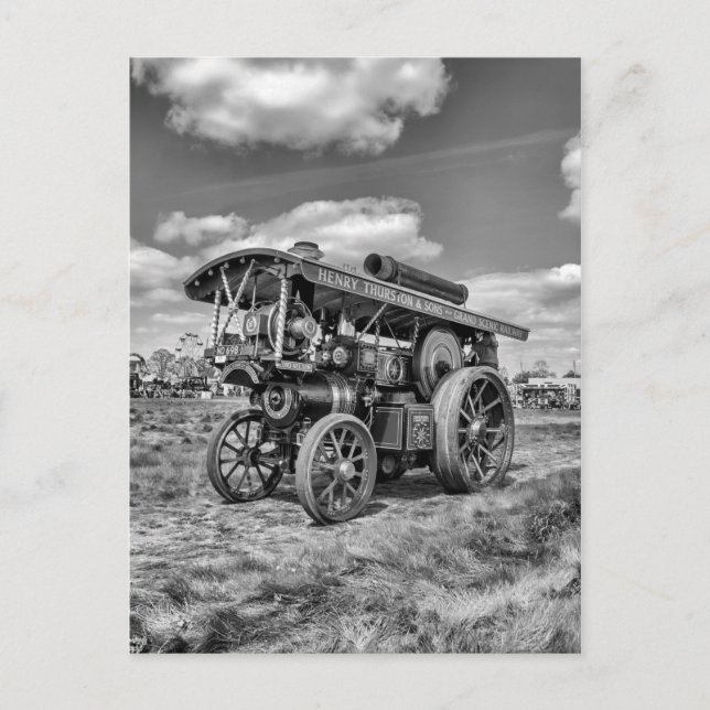 Showmans Engine "Lord Nelson" Black and White Postcard (Front)