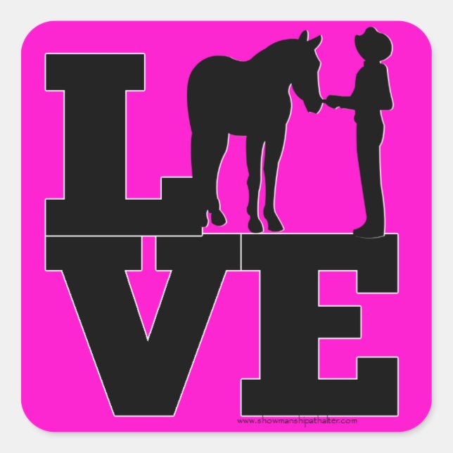 Showmanship Love - Pink Square Sticker (Front)