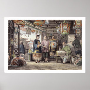 Showroom of a Lantern Merchant in Peking, from 'Ch Poster