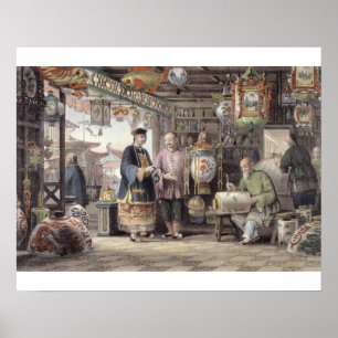 Showroom of a Lantern Merchant in Peking, from 'Ch Poster