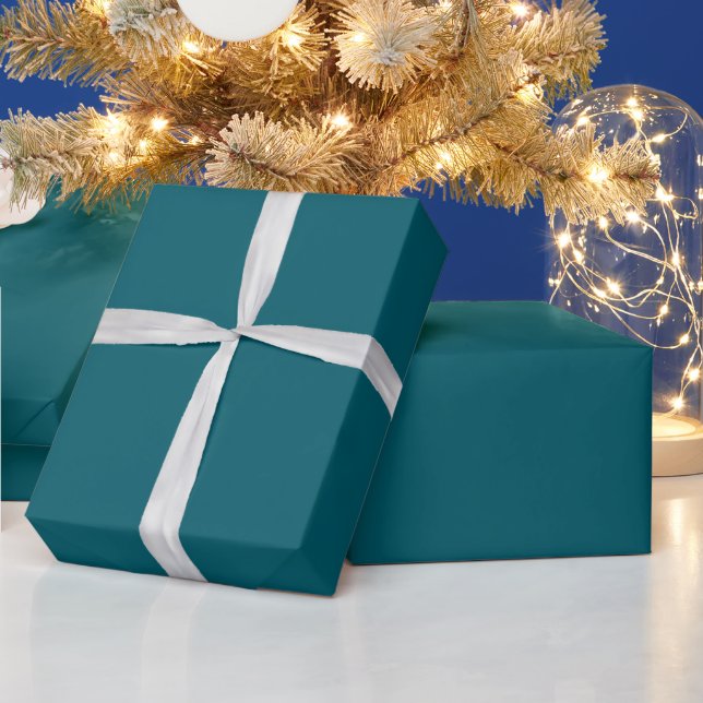 shows a teal, angled rectangular design wrapping paper (Holidays)