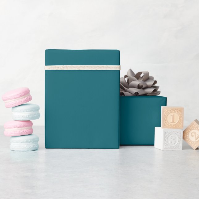 shows a teal, angled rectangular design wrapping paper (Baby Shower)