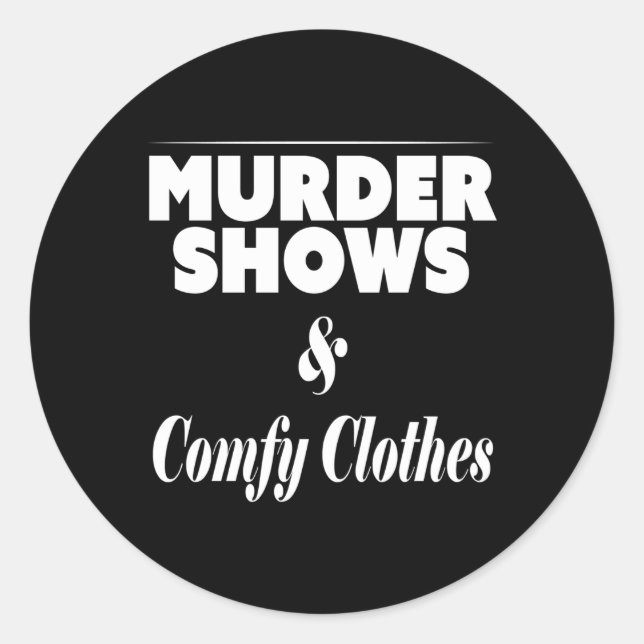 Shows And Comfy Ino True Crime Classic Round Sticker (Front)