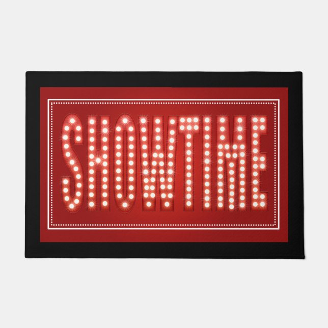 Showtime Lights Theatre Doormat (Front)