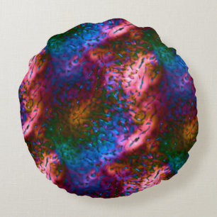 Showy blue chromed scales on salmon  round cushion