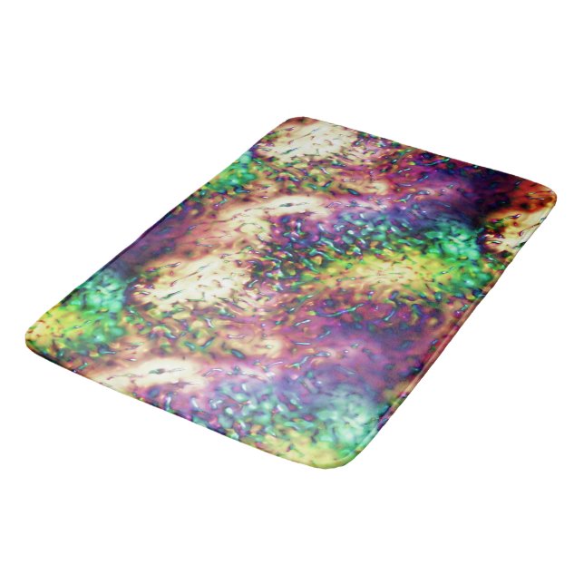 Showy coloured scales or water drops bath mat (Angled)