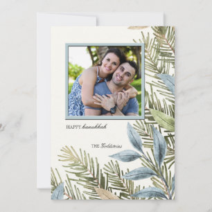 Showy Hanukkah Photo Holiday Card