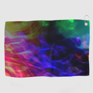 Showy red and dark blue submerged in gentle waves golf towel