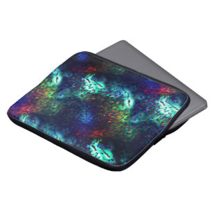 Showy scales on a dark blue to coloured background laptop sleeve