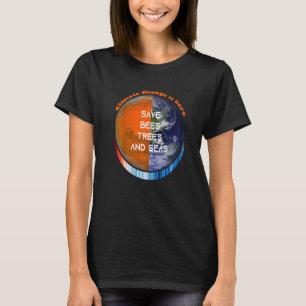 ShowYourStripes u2013 SAVE BEES TREES AND SEAS Cli T-Shirt