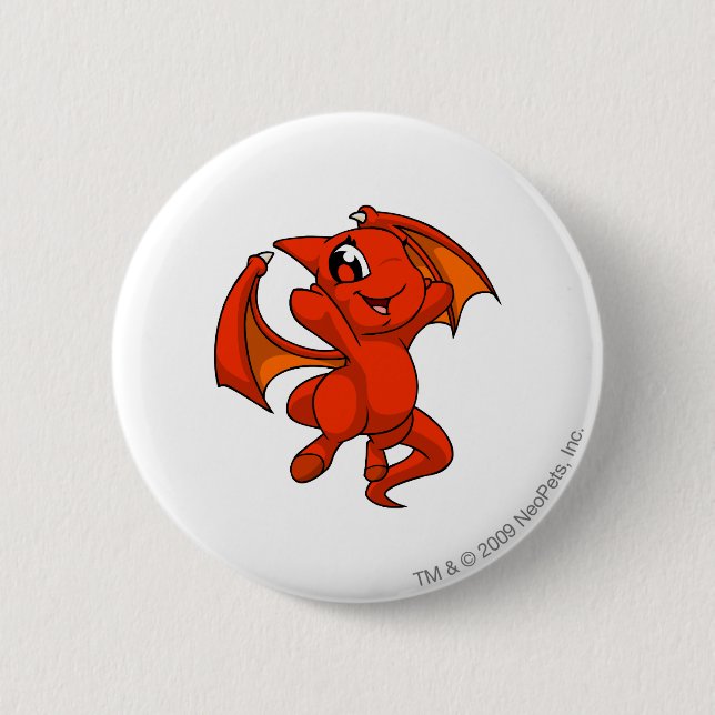 Shoyru Red 6 Cm Round Badge (Front)