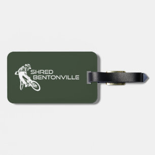 Shred Bentonville Arkansas Mountain Biking Luggage Tag
