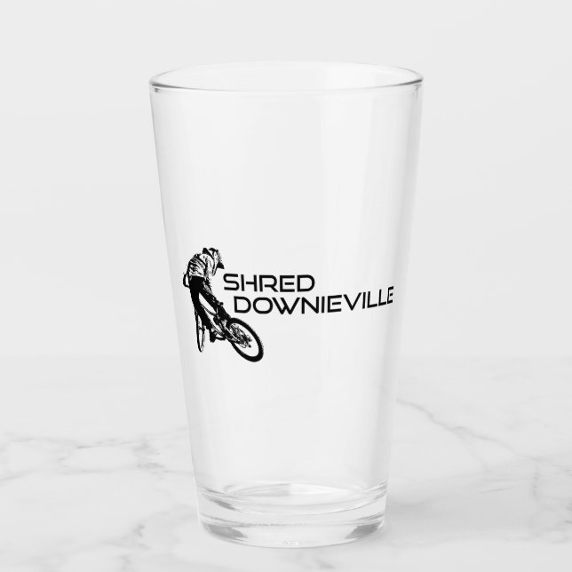 Shred Downieville California Mountain Biking Glass (Front)