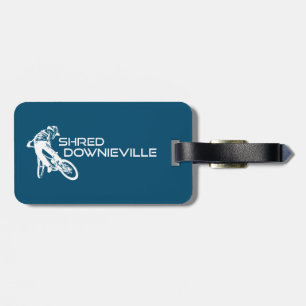 Shred Downieville California Mountain Biking Luggage Tag