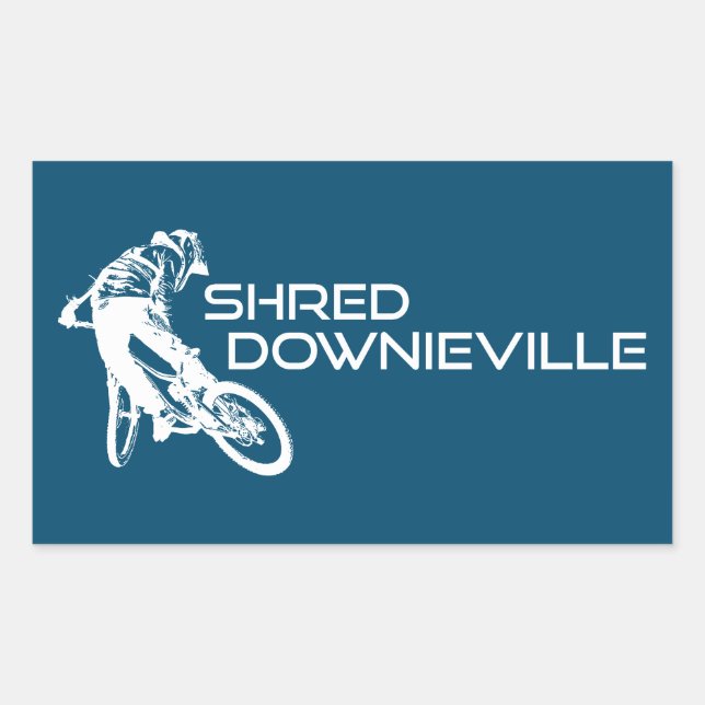 Shred Downieville California Mountain Biking Rectangular Sticker (Front)