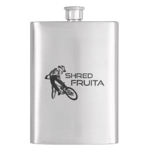 Shred Fruita Colorado Mountain Biking Hip Flask