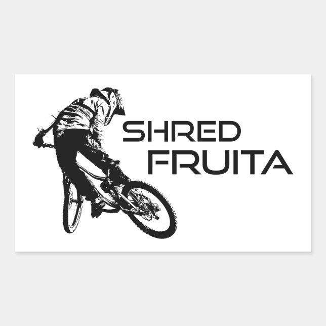 Shred Fruita Colorado Mountain Biking Rectangular Sticker (Front)