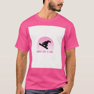 Shred Like A Girl Snowboarder Vintage T-Shirt