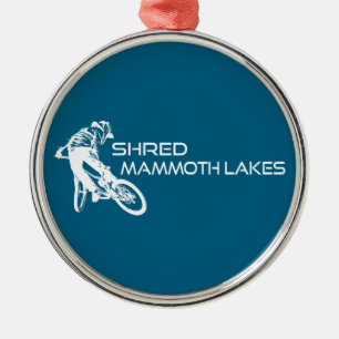 Shred Mammoth Lakes California Mountain Biking Metal Tree Decoration