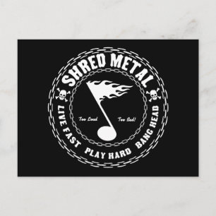 Shred Metal Postcard