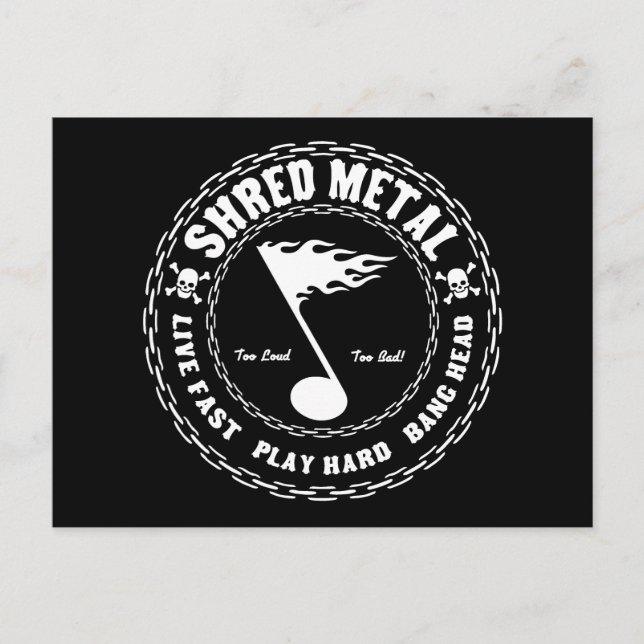 Shred Metal Postcard (Front)