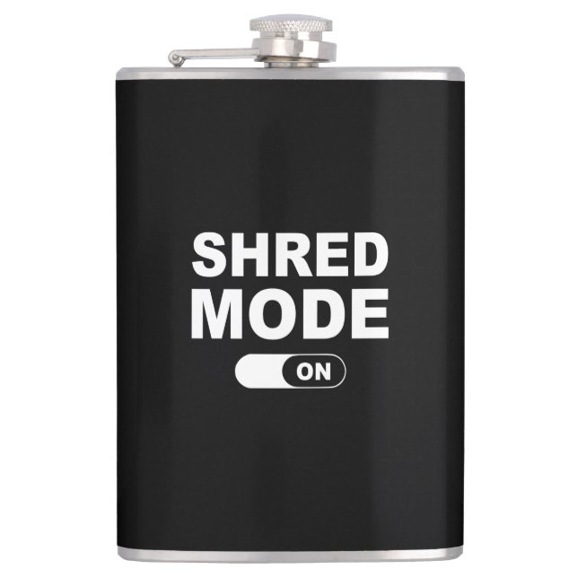 Shred Mode On Hip Flask (Front)