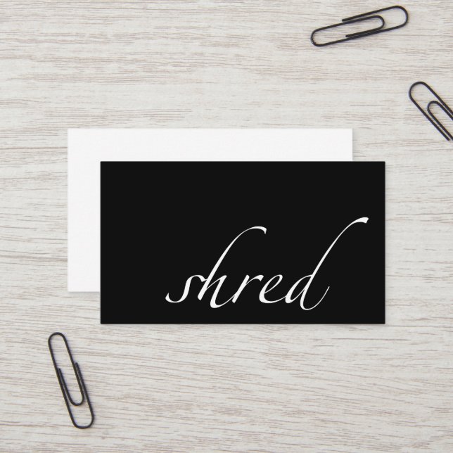 Shred: Personal Trainer Business Card (Front/Back In Situ)