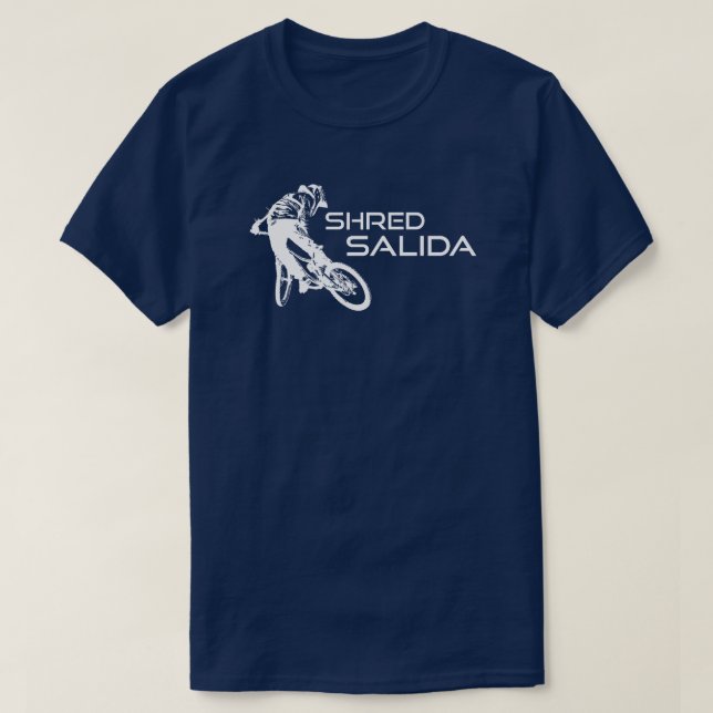 Shred Salida Colorado Mountain Biking T-Shirt (Design Front)