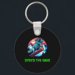 Shred The Gnar Funny Snowboarding Dinosaur T-rex W Key Ring<br><div class="desc">Shred The Gnar Funny Snowboarding Dinosaur T-rex Winter</div>