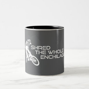 Shred The Whole Enchilada Moab Utah Two-Tone Coffee Mug