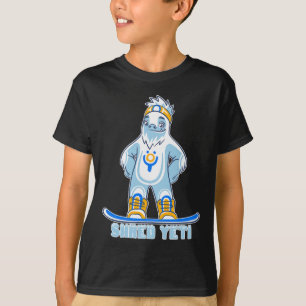 Shred Yeti - Fun Yeti Bigfoot Sasquatch Snowboardi T-Shirt