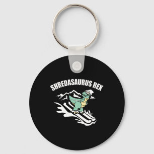 Shredasaurus Rex Ski Dinosaur Kids Funny Skiing Gi Key Ring