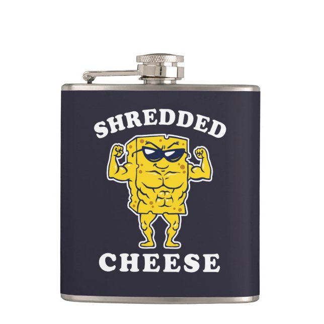 Shredded Cheese Hip Flask (Front)
