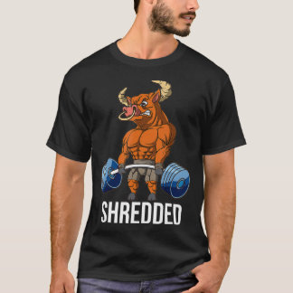 Shredded OX Lifting Weightlifting Deadlift Gym T-Shirt