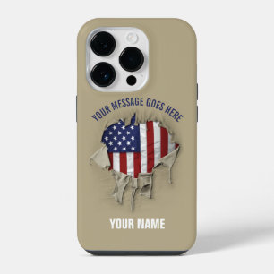Shredded, Ripped and Torn American Flag Case-Mate iPhone 14 Pro Case