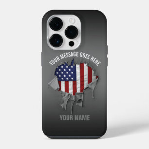 Shredded, Ripped and Torn American Flag Case-Mate iPhone 14 Pro Case