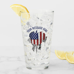 Shredded, Ripped and Torn American Flag Glass