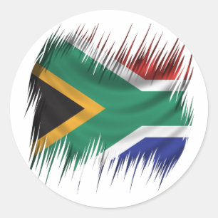 Shredders South Africa Flag Classic Round Sticker