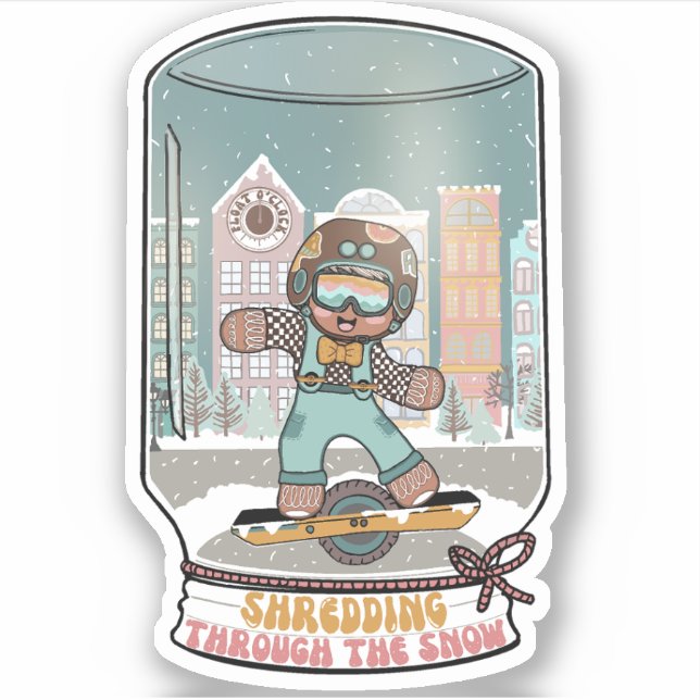 Shredding through the Snow Sticker 1 (Front)