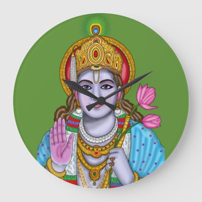 Shree Krishna Wall Clock (Front)
