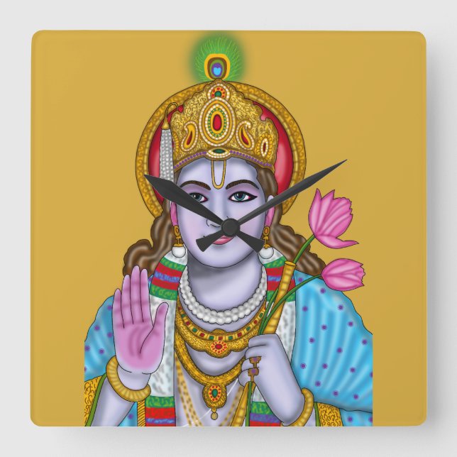 Shree Krishna Wall Clock (Front)