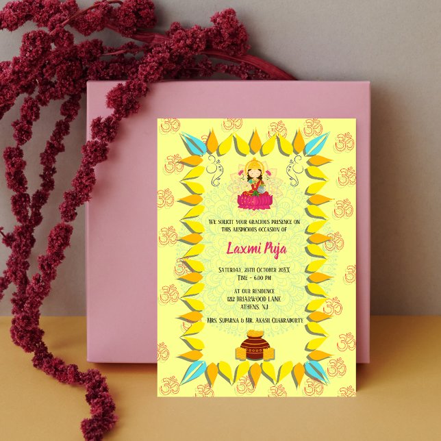 Shree Laxmi Puja Om Symbol Invitation (Creator Uploaded)