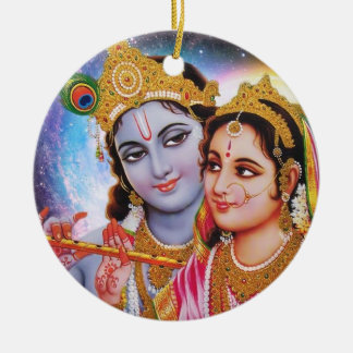 Shree Radhey Krishna Love  Ceramic Tree Decoration