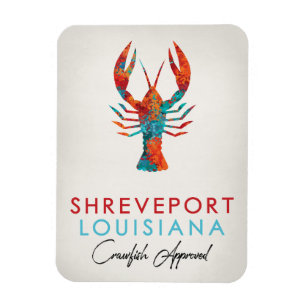 Shreveport Louisiana Crawfish Bright Magnet