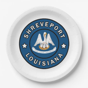 Shreveport Louisiana Paper Plate